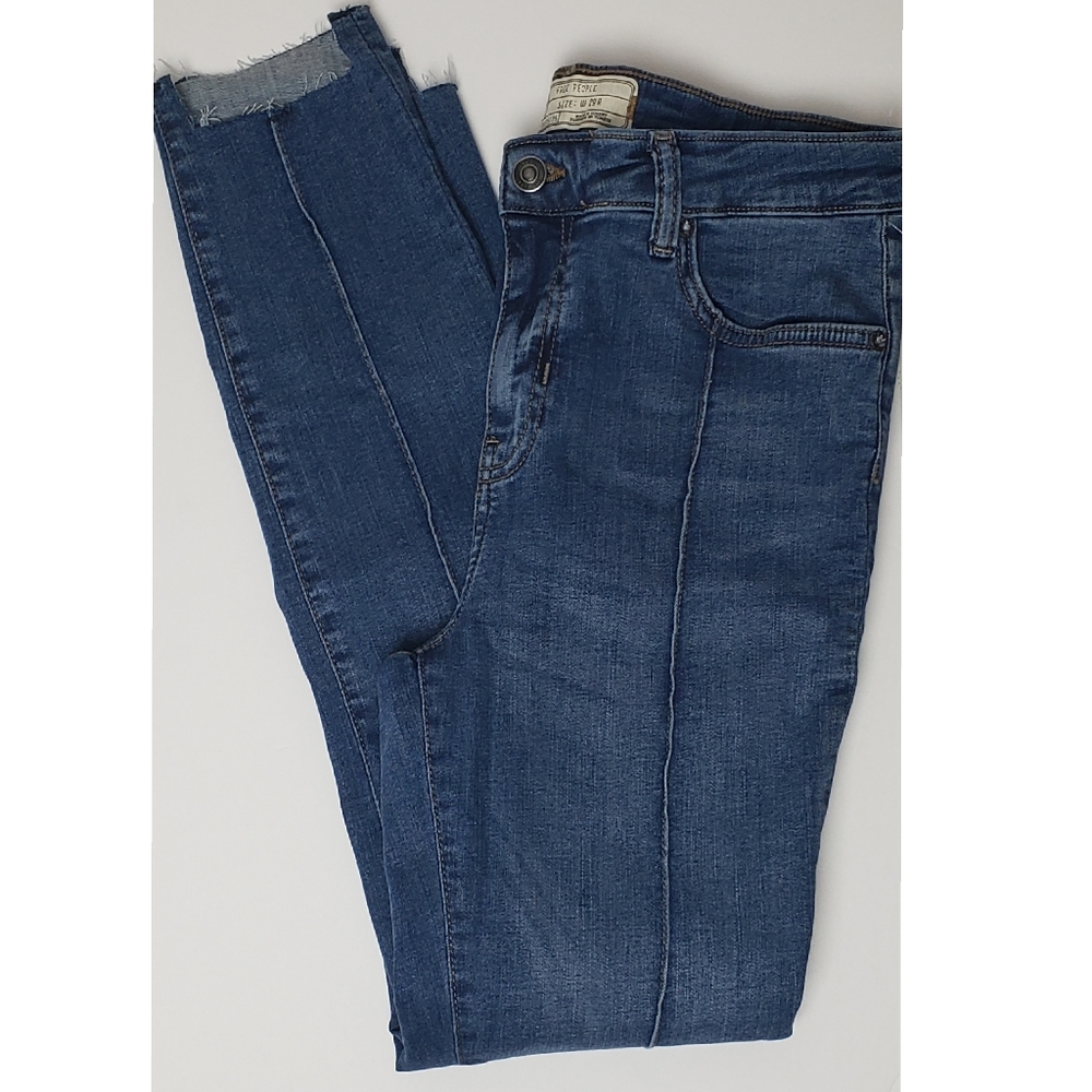Free People High Waist Pintuck Skinny Jean - Picture 8 of 9